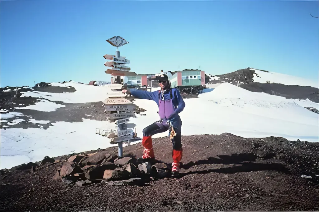 Vista de la base antártica Russkaya durante la temporada 1990-1991.